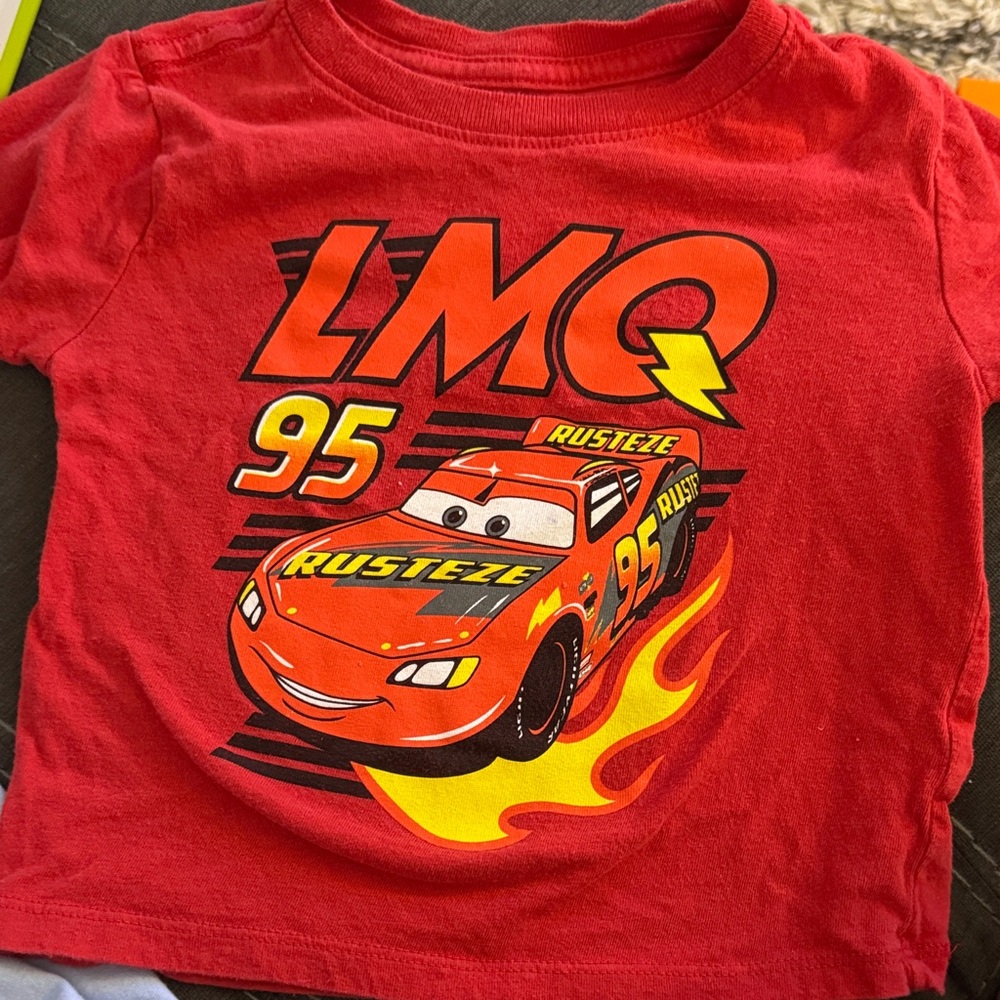 Disney Cars Red T-Shirt with Lightning McQueen